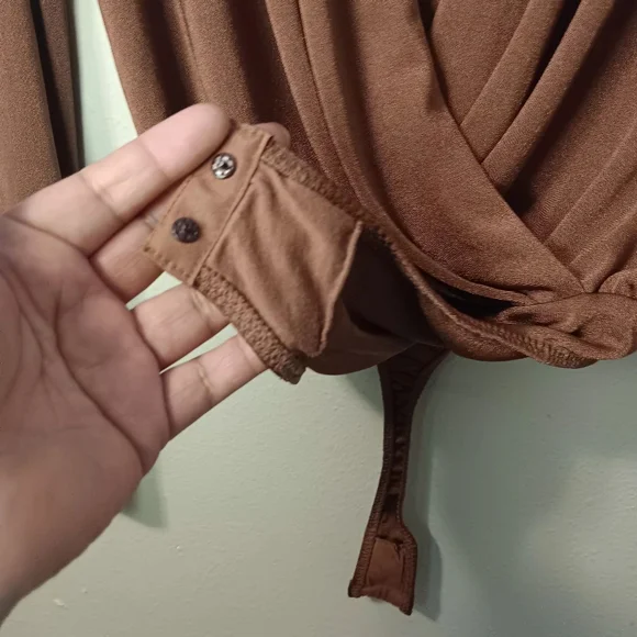 Free People Chocolate Brown Long Sleeve Bodysuit - Picture 11 of 16